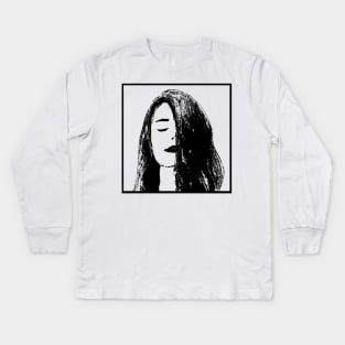 Woman portrait  81 Juliana de Norwich Kids Long Sleeve T-Shirt